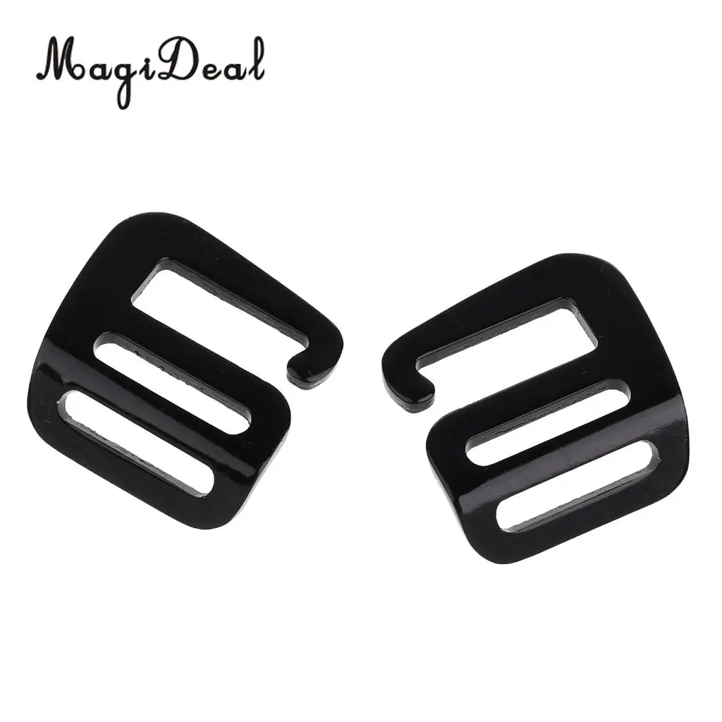 MagiDeal 4 Pcs 1 inch G Hook Outdoor Webbing Buckle for Backpack Strap 25mm Black Red