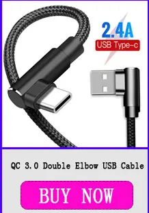 QC 3,0 двойной локоть мобильный телефон USB кабель для передачи данных Micro usb type C кабель для samsung Galaxy S9 S8 Plus зарядный кабель