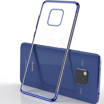 

500pcs 3 in 1 Plating Eletroplated Soft Silicone Cover For Huawei Y6 Y7 Y9 2019 P Smart + Z Nova 5 Pro Clear Case