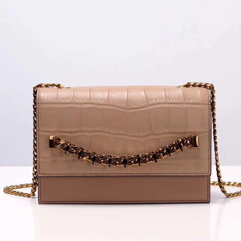 

New Summer Crocodile Handbag Purse for Richer Women Blue Genuine Leather Chain Clutch Bag for Female