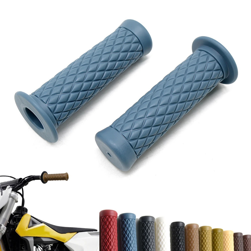 Pair Blue Aluminum Rubber Gel Hand Grips Handlebar For Yamaha Motorcycle 7/8" Pair Blue Aluminum Rubber Gel Hand Grips Handlebar For Yamaha Motorcycle 7/8"