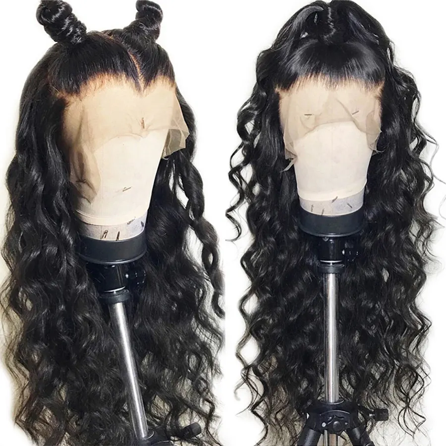 RXY Water Wave Wig 360 Lace Frontal Pre Plucked With Baby Hair Brazilian Front Human For Black Women Remy | Шиньоны и парики