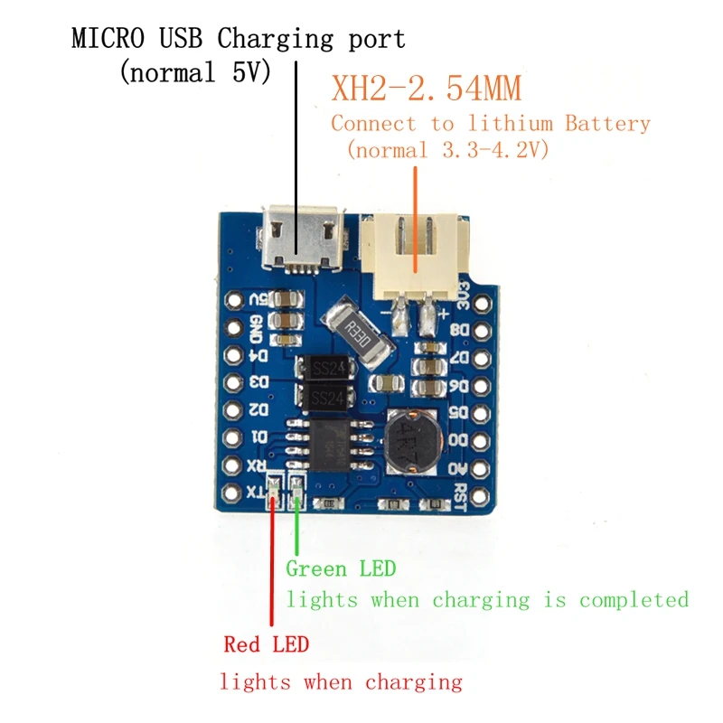 MH ET LIVE аккумулятор щит для ESP32 MINI KIT D1 Мини один литиевый зарядки и