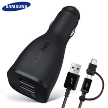 Samsung Galaxy Note9 S9 S8 plus автомобильное зарядное устройство быстрый адаптер 9V1. 67A или 5V2A 1,5 м 2в1 usb type C кабель для зарядки Note8 S 9 S 8 C5 C7