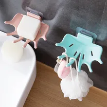 1 STUKS Zeepbakje Sterke Zuignap Muur Lade Houder Opbergdoos Badkamer Douche Hulpmiddel Creatieve klauw stijl Zeep Houder 3 kleuren(China)