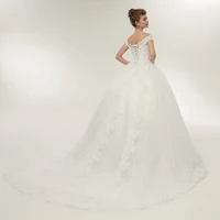 Fansmile Vestidos de Noivas Princess Bride Dress Wedding Dresses 2022 Train Plus Size Customized Lace Ball Bridal Gowns FSM-121T - Image 4