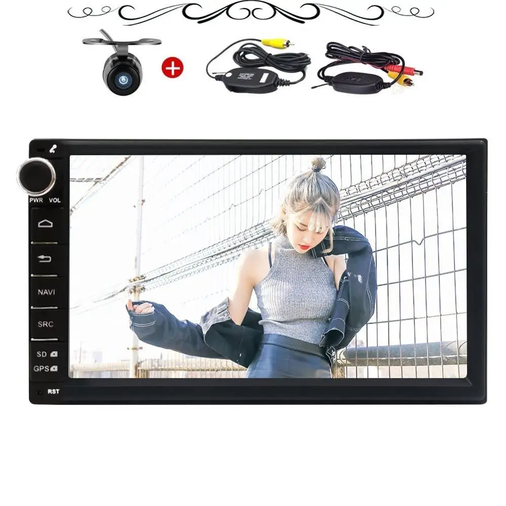 Wireless Reverse Camera+Android 7.1 8Core Car Stereo GPS Navigation 7