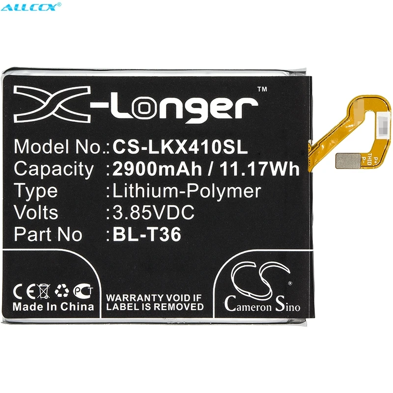 Аккумулятор Cameron Sino 2900 мАч для LG Harmony 2 K10 2018 BL T36 K30 K11 + L413DL X410 X410E X410L X410S