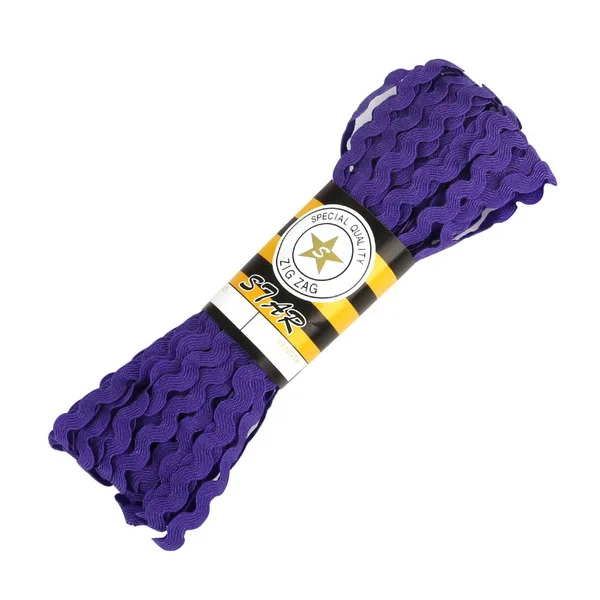 15 ярд/лот 8 мм многоцветная териленовая лента Ric Rac Zig Zag кружевная лента для шитья украшения DIY лоскутное ремесло - Цвет: Dark Purple