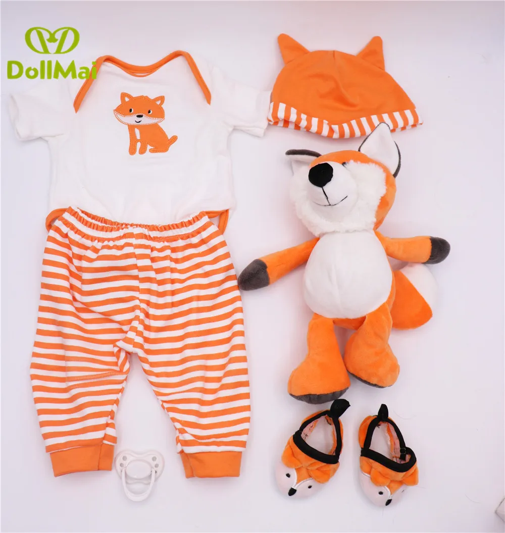 Кукла DollMai Bebe 55 см силиконовая кукла reborn boy детский подарок с лисой одежда
