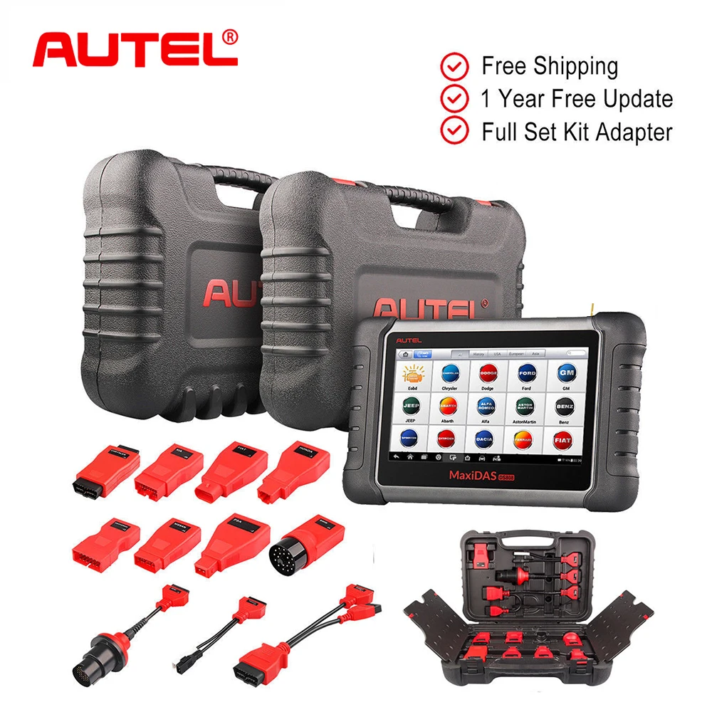 

100% Original Autel OBD2 Scanner Code Reader Car Diagnostic Tool KIT MaxiDAS DS808K All system Automotive sams as MS906bt
