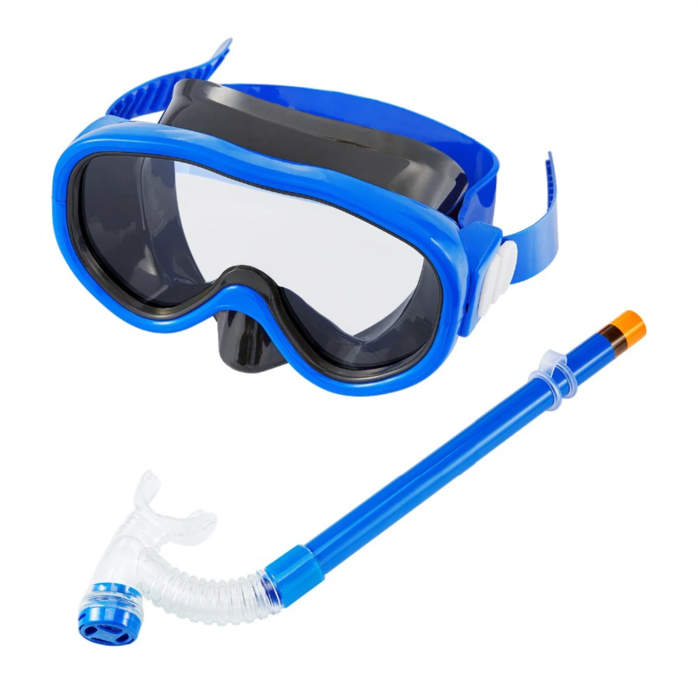 Дети дайвинг Анти-туман Закрытая маска дыхательная трубка плавание противоударные очки группа подводное плавание камера для подводного