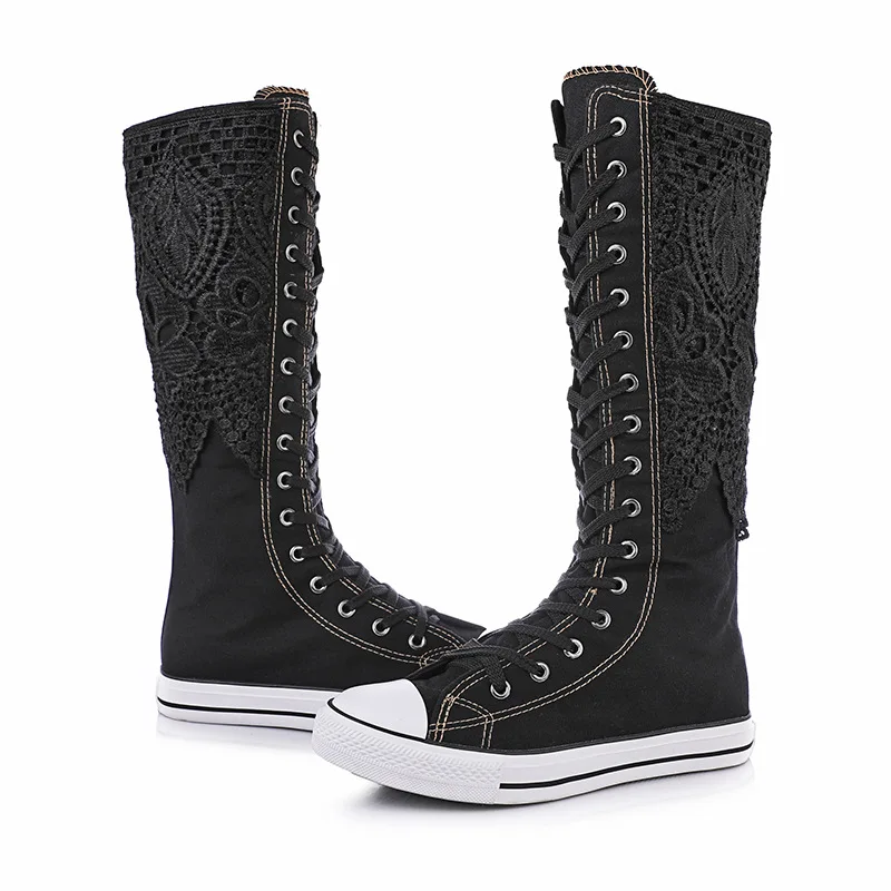 flat knee high boots plus size