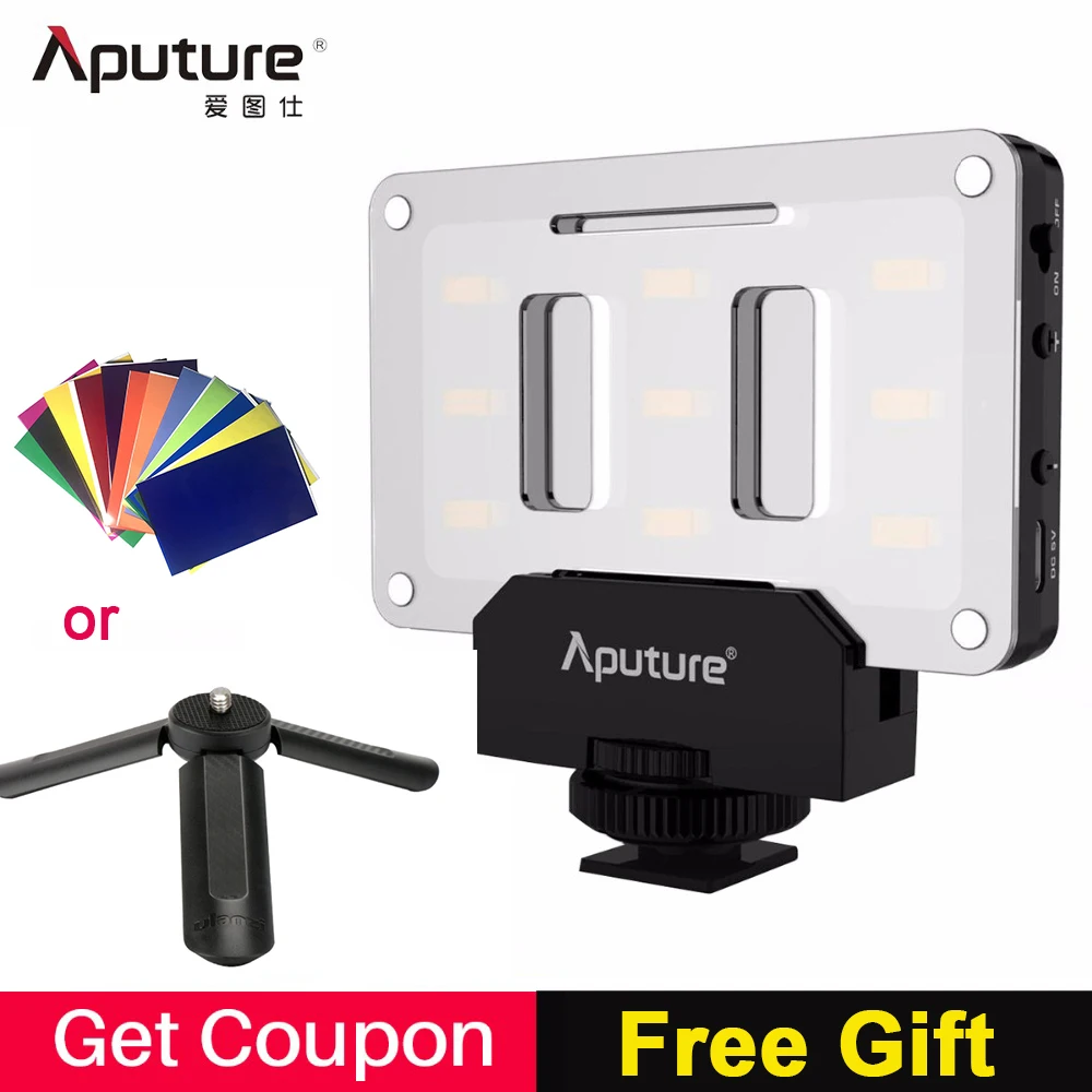 

Aputure AL-M9 Pocket LED Video Light on Camera Rechargeable LED Studio Lamp Photo Light CRI/TLCI 95 for DSLR Wedding Videomaking