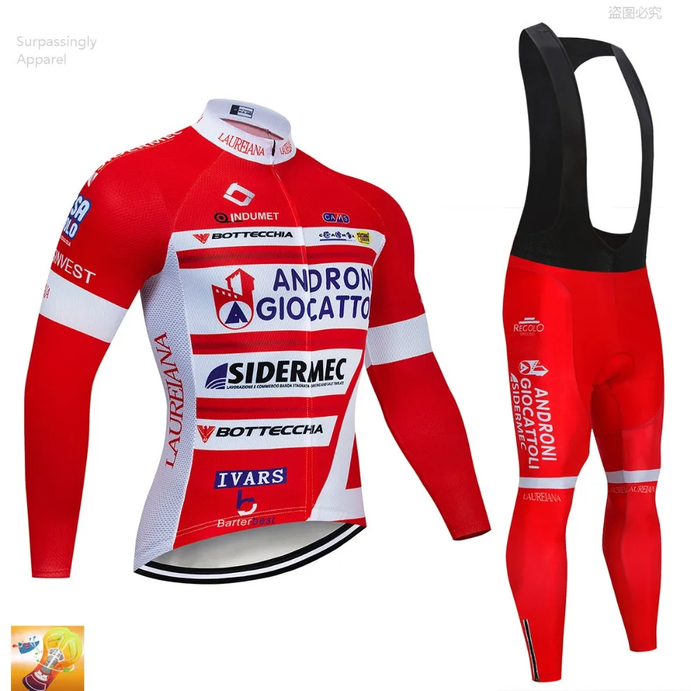 2019 гоночная команда ANDR Велоспорт Джерси Набор осень весна длинный рукав нагрудник брюки с длинным рукавом высокое качество велосипедная