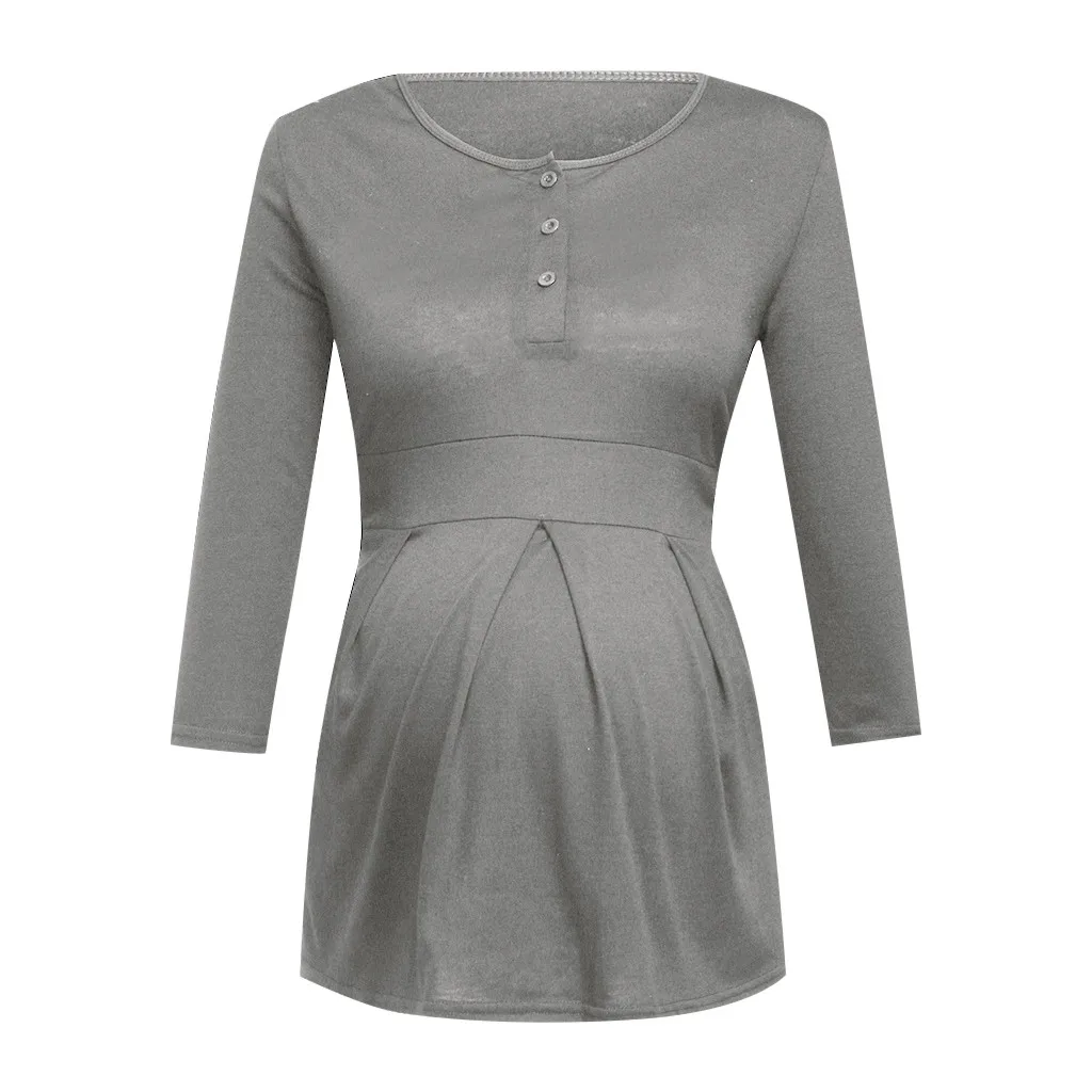 Женский зимний Топ с длинным рукавом и пуговицами для кормления грудью ...