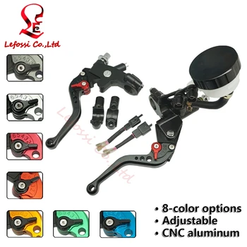 

7/8" 22mm Motorcycle Right Hydraulic Brake Master Cylinder Left Clutch Lever For Sport Bike Honda CB400 CB900 CB600 CB750 CB919