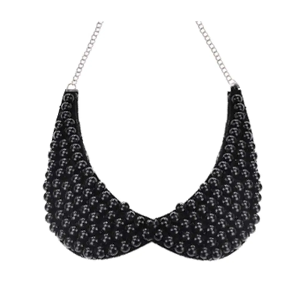 Fashion Sweet Women Fake Collar Necklace Black And White