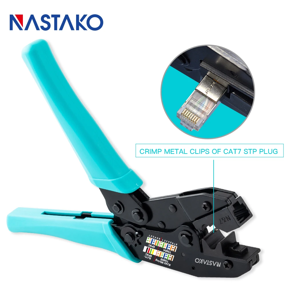 High quality Network cat7 Crimper Tool Cat7 crimping pliers tools crimper crimp tool for Cat 7 shielded Plug Green wholesale