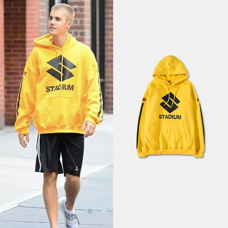 Justin Bieber Purpose Tour Hoodies Hip Hop Men Women Clothes Stadium Hoody Sweatshirts Stripes Hooded Fleece Jumper Pullovers