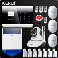 KR-8218G GSM Pstn ワイヤレスホーム警報システムセキュリティ Android IOS アプリタッチパッド英語/ロシア/フランス /スペイン語音声