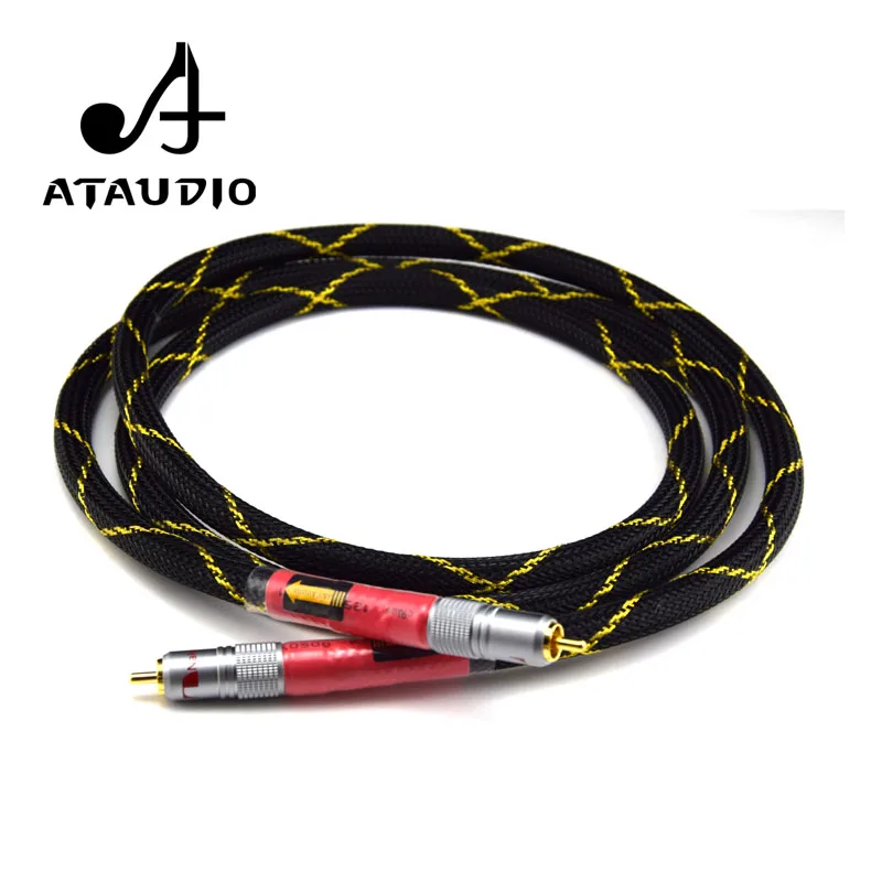ATAUDIO 8N OFC Ortofon Hifi Coaxial Cable High Quality DAC 75ohm hifi Digital RCA Cable