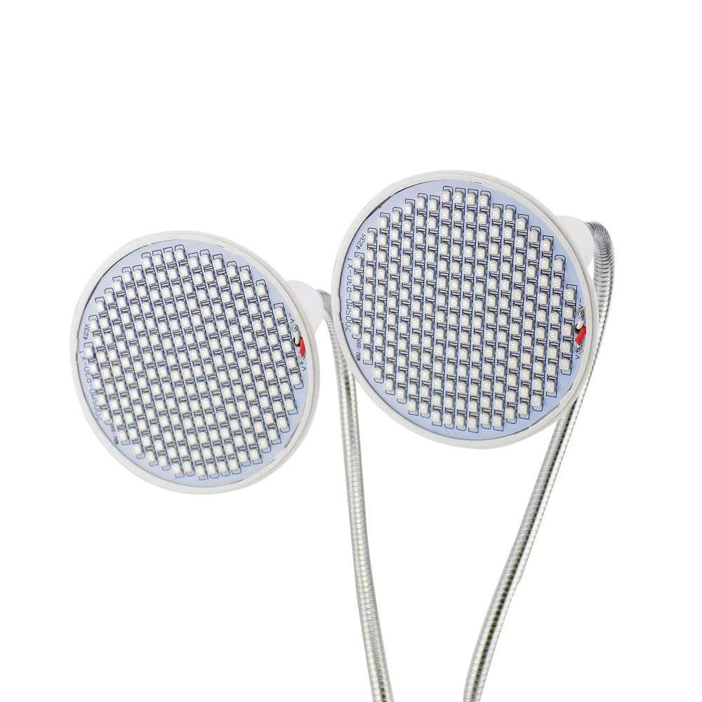  Dual 200 Led Plant Grow Light bulb Lamp Desk Clip Holder set for Flower Vegetable Indoor Seeds Grow