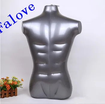

Free Shipping!! Top Level New Arrival Inflatable Male Mannequin Half Body Model For Show Clothes In Store