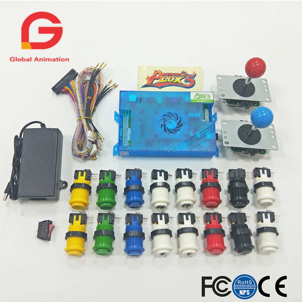 

2 Player Arcade Mame Copy SAMWA Joystick + Happ Button And Original Pandora Box 5, 960 In 1 DIY Kit For Arcade Game Machine