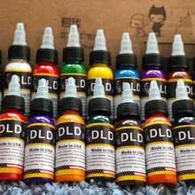 DLD16 цвет Перманентная Линия Профессиональный Пигмент чернил татуировки 30 мл/бутылка тела принадлежности для рисования татуировок чернила для перманентного татуажа 16 шт