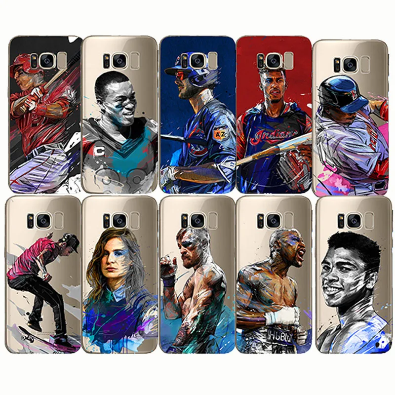 

Sport Star Baseball Hockey Boxing volleyball Football Soft Cover Phone Case for Samsung Galaxy S8 S9 edge plus Note 4 5 S6 S7