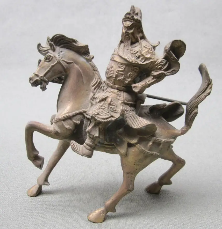 Chinese ancient bronze Guan Gong ride Malaysia | Дом и сад