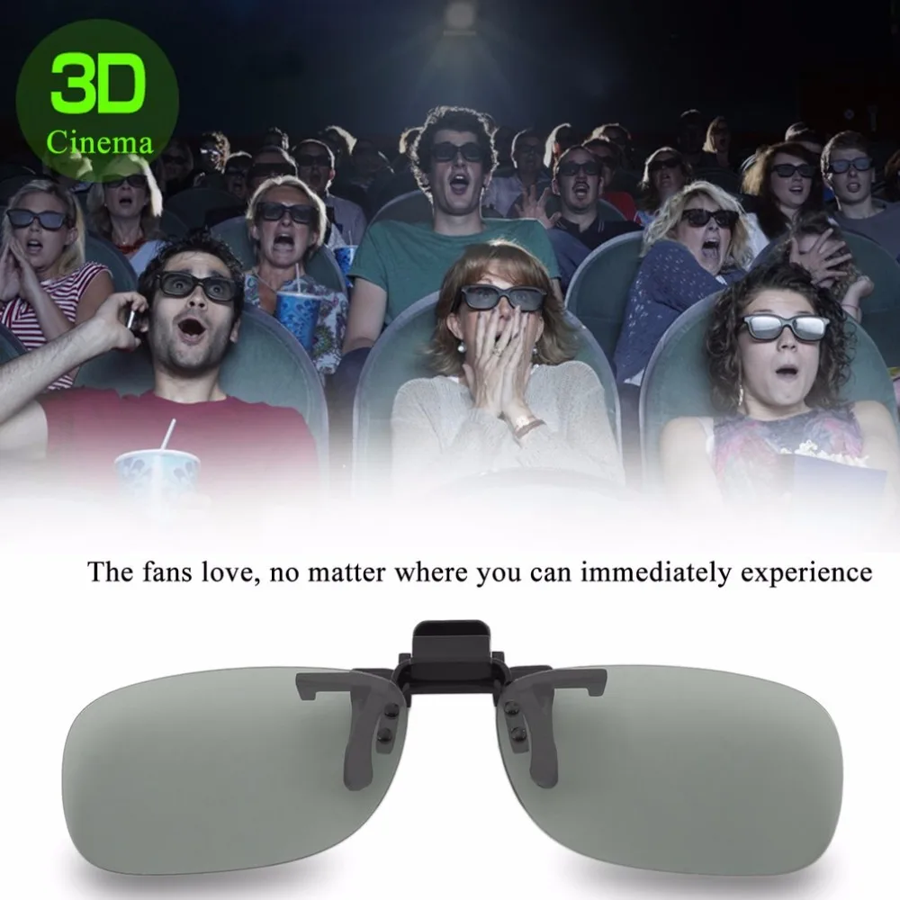 1Pcs Clip On type Passive Circular Polarized 3D Glasses Clip for 3D TV