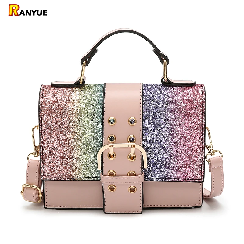 

Mini Sequin Women Bag Small Pu Leather Handbags Shoulder Bags For Girls Woman Messenger Bags Flap Crossbody Bolsas Tote Sac Main