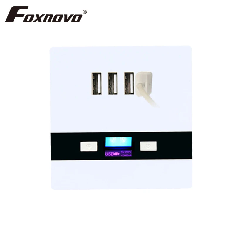 Foxnovo 4 USB Ports USB Charger DC 5V 3A Wall Socket High Speed Charger