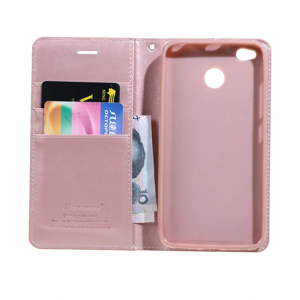 Кожаный чехол книжка Hanman для Xiaomi MI 5X 6 MIX 2 2S 8 SE 6X A1 A2 Redmi Note 4 4X 5 Plus Pro 5A