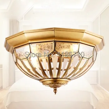 

ceiling lights and lanterns of pure copper Pure lamparas de techo suction a top European American copper dome light lamp