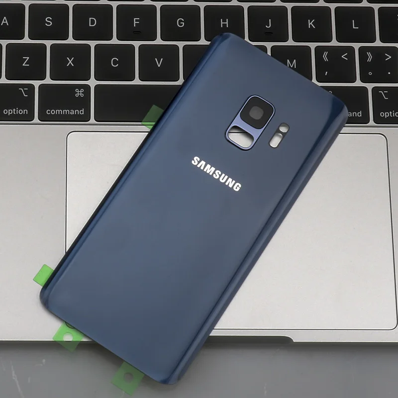 5," чехол на заднее стекло для samsung Galaxy S9 G960F задняя крышка на батарейку для samsung S9 объектив камеры - Цвет: S9 Blue