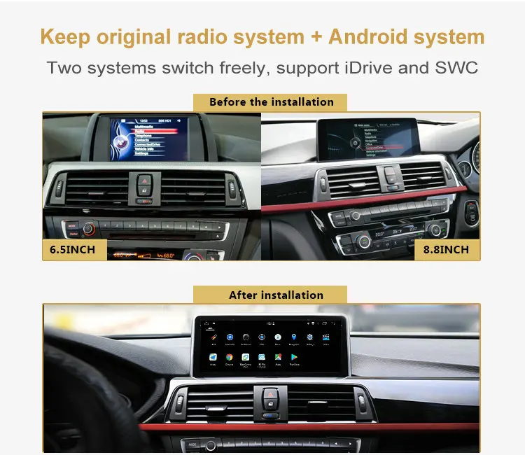 Ugode андроид 7,1 Автомобильная навигационная система GPS стерео 10,2" ips Экран для BMW 3 серии F30 F31 F33 F36 F80 F81 F84 от китайского производителя