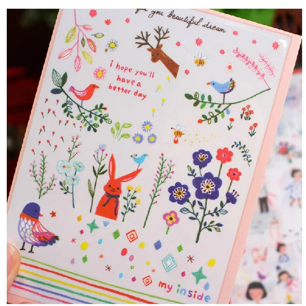 

18 sheets /Lot DIY Cute Kawaii Cartoon Creative Stickers for Diary Notebook Photo Album Decoration Sticker Stationery