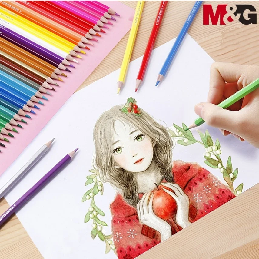 Download M&G Oil Color Pencil 12/18/24/36/48Colors Non toxic ...