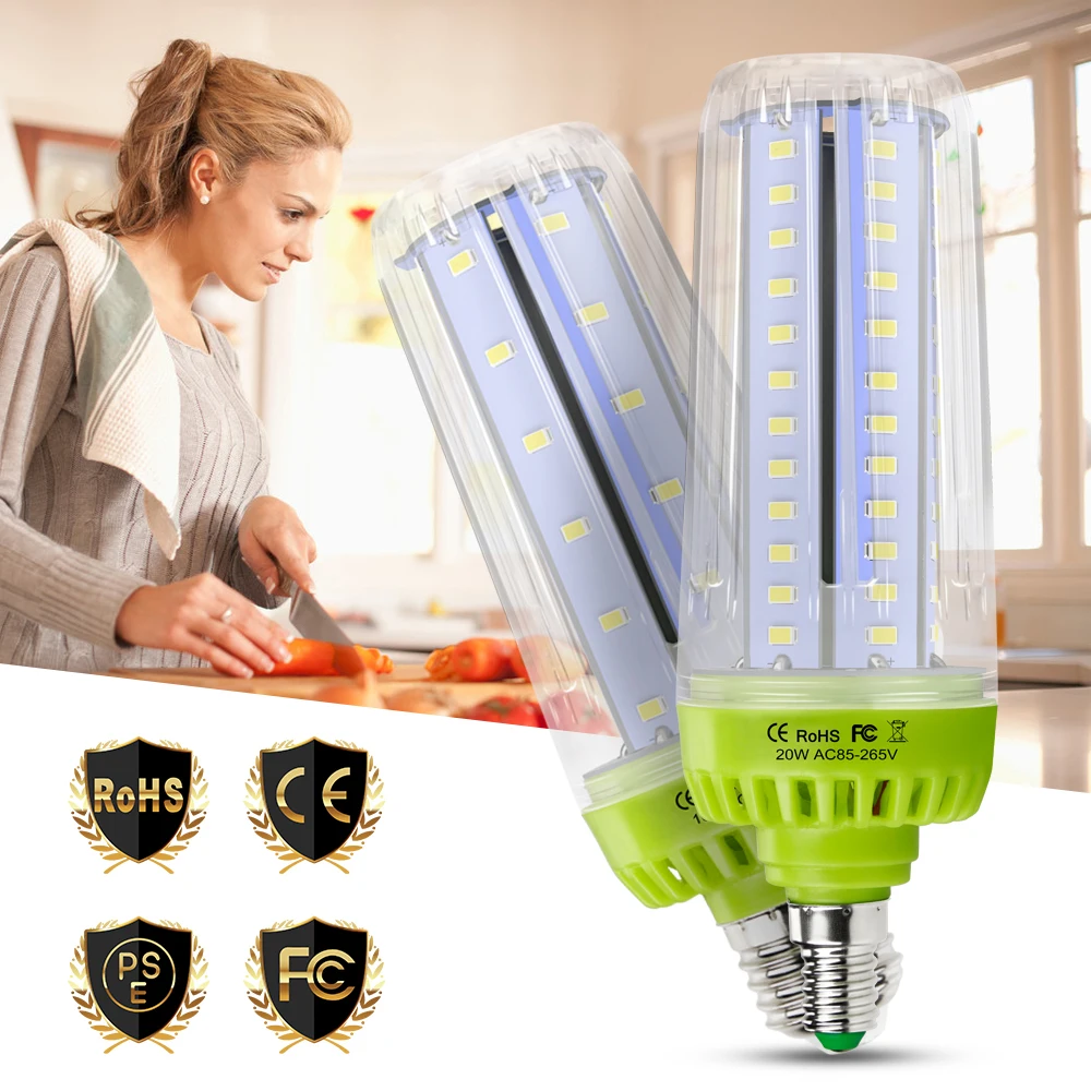 

CanLing Led Corn Lamp E14 Led Bulb E27 Bombillas Led 220V Candle Light Bulbs 110V Chandelier Lighting No Flicker Indoor Lampara