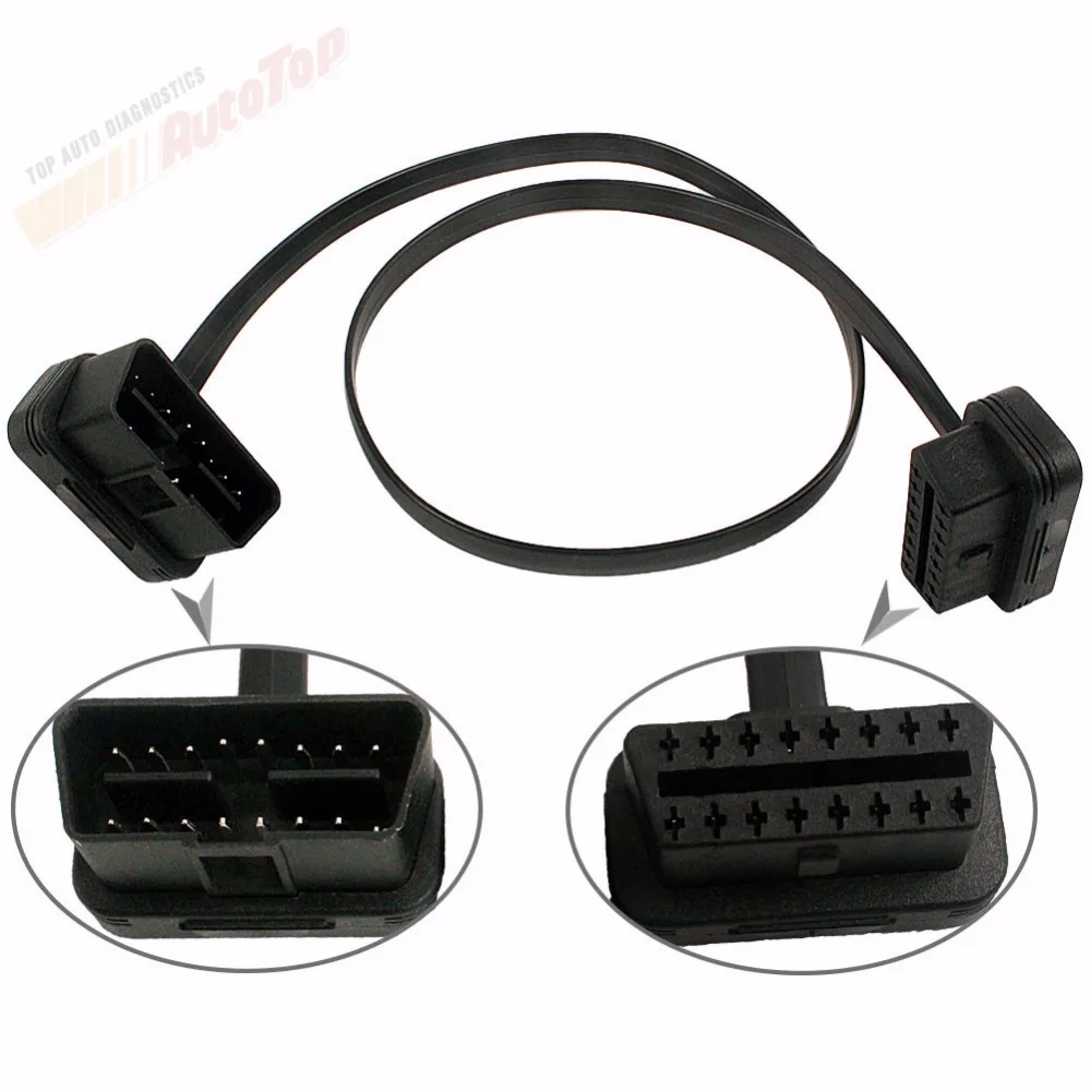 OBD2 Flat cable 16pin 1 to 1 60cm-4 - _