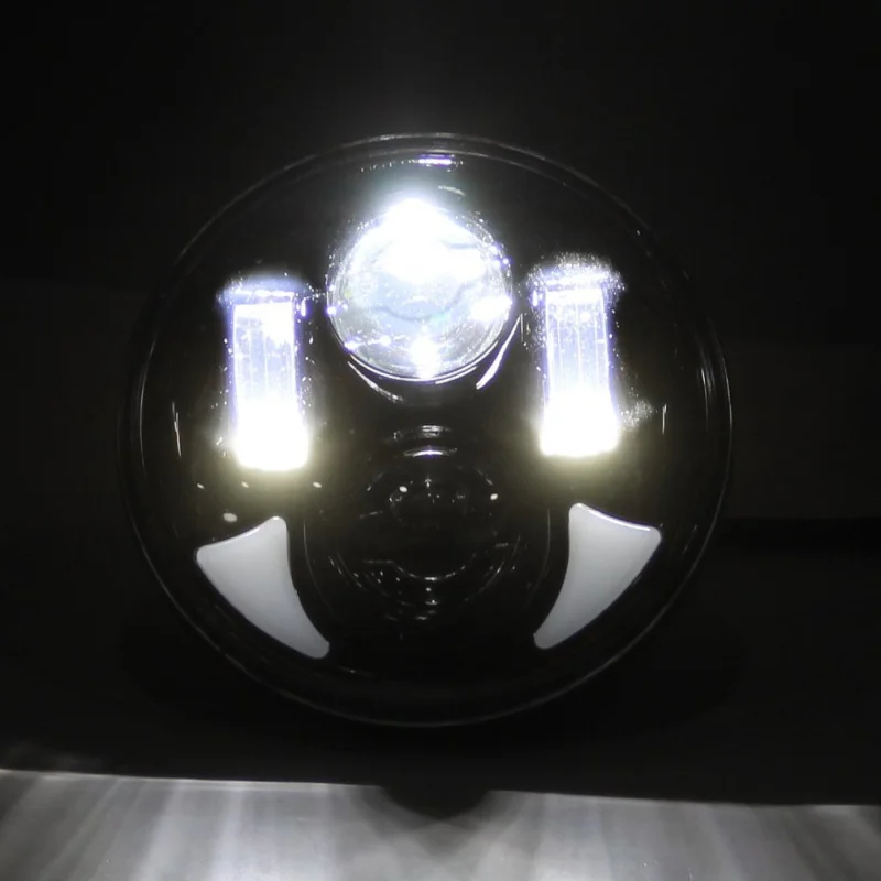  Motorcycle 5-34 5.75 Round LED Projection Daymaker Headlight DRL for Harley Davidson Headlamp  (7)