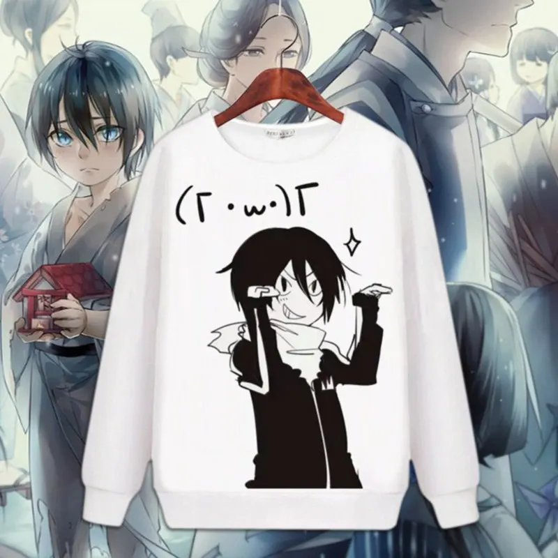 Толстовка с капюшоном Noragami Yato принтом аниме унисекс толстовка длинным рукавом