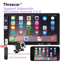 Specchio link Android 8.0 2 din auto radio autoradio 7 ”Lettore Multimediale Bluetooth vivavoce FM/TF/USB telecamera per la retromarcia Auto Radio