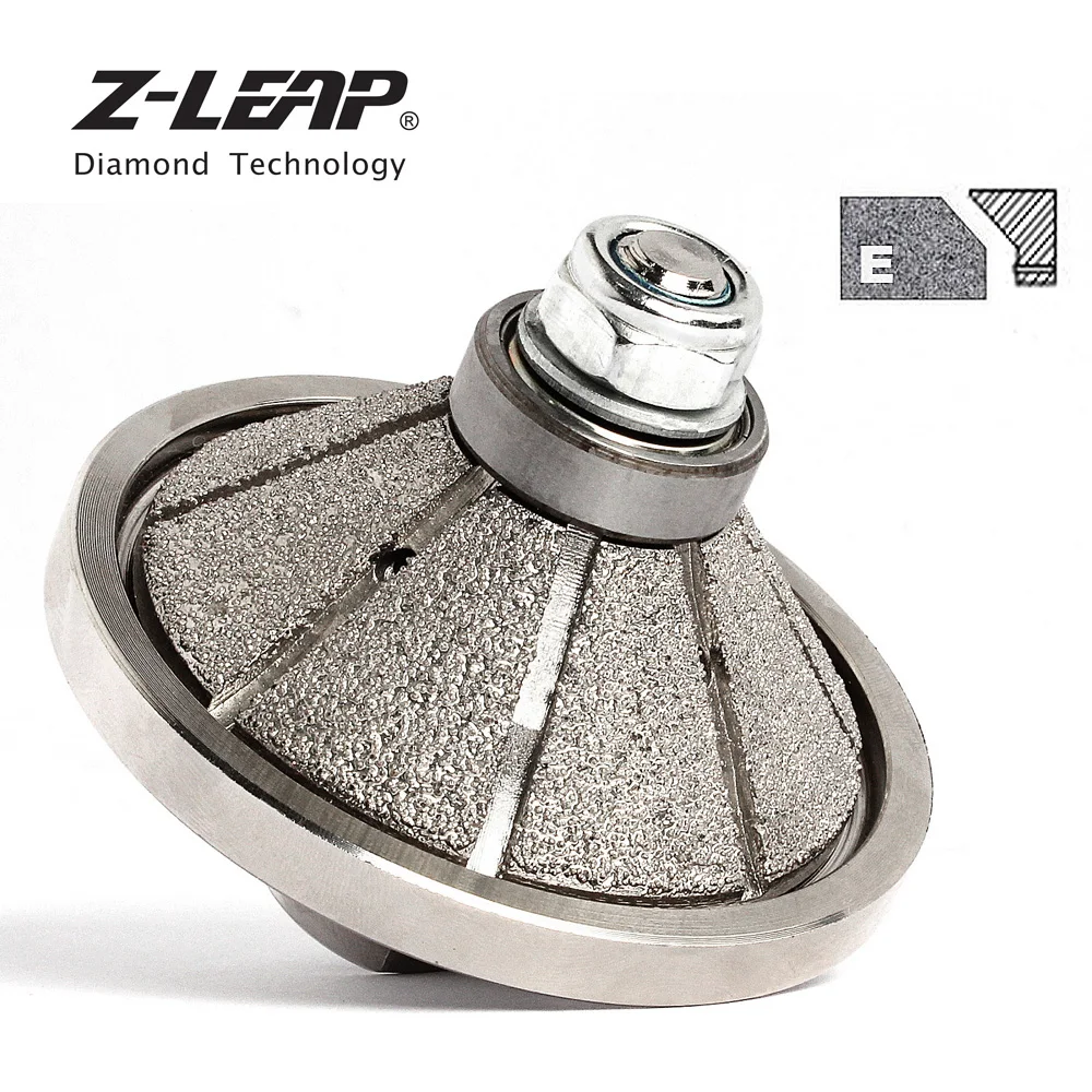 Z-LEAP вакуумные спаяны Бриллиантовая рука край профиль колеса E20 D65 M14 и 5/8-11 резьба ручная формовка колесо для Гранит Мрамор камень