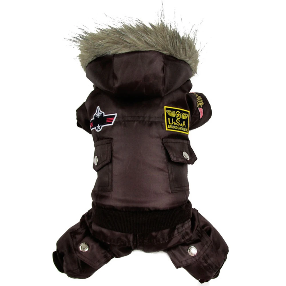 Популярная зимняя для домашней собаки куртка с капюшоном комбинезон брюки костюмы XS-XL WX товары для собак Одежда для маленьких собак Одежда
