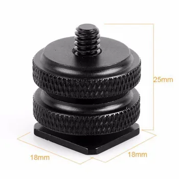 

Professional 1/4" Dual Nuts Tripod Mount Screw To Flash Camera Hot Shoe Adapter Tripod & Accessories