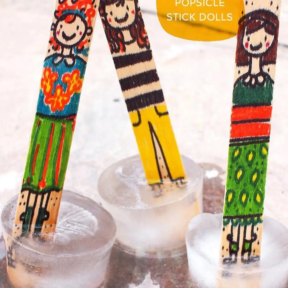 50 100 шт./лот палочки для леденцов, палочки для мороженого, деревянные палочки для мороженого, детские палочки для рукоделия, художественные поделки, инструменты для торта